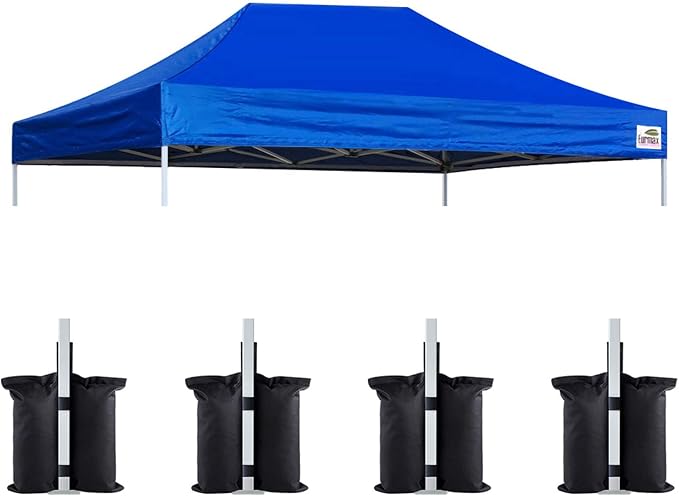 Eurmax USA Pop Up Canopy Top Gazebo Tent Cover Replacement Top Only, Bonus 4PC by Eurmax