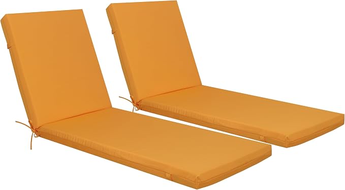 Only choice Outdoor Chaise Lounge Cushion Set of 2, Replacement Seat Cushion by ONLYCHOICE