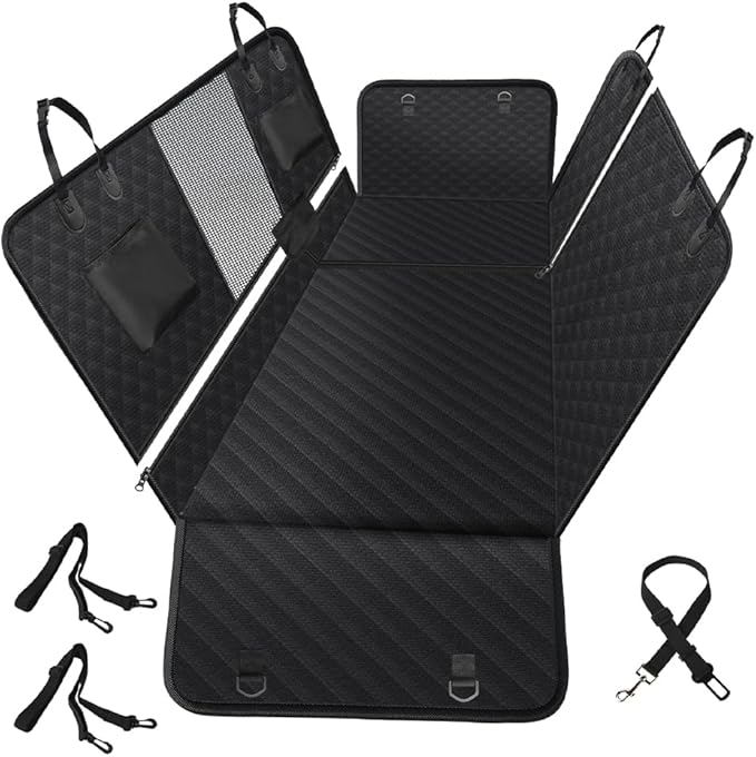 Vailge 6 in 1 Car Seat Cover for Back Seat, 60/40 Split, 100% Waterproof by VAILGE