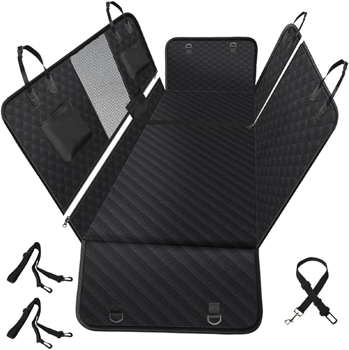 Vailge 6 in 1 Car Seat Cover for Back Seat, 60/40 Split, 100% Waterproof by VAILGE