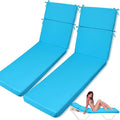 2 Pcs Indoor Outdoor Chaise Lounge Cushions Sponge Bench Outdoor Furniture by SmoothNovelty
