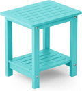 YEFU Outdoor Side Table for Patio: 16" HIPS Weather by YEFU