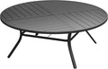 Patio Dining Table for 8-10, Round Metal Outdoor Table by VOXBIN
