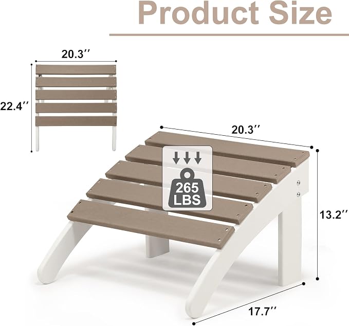 Aoodor Outdoor Adirondack Ottoman - Image 2
