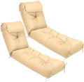 Wenqik Set of 2 Outdoor Chaise Lounge Cushions 76 x 22 x 6 Inch Waterproof by Wenqik