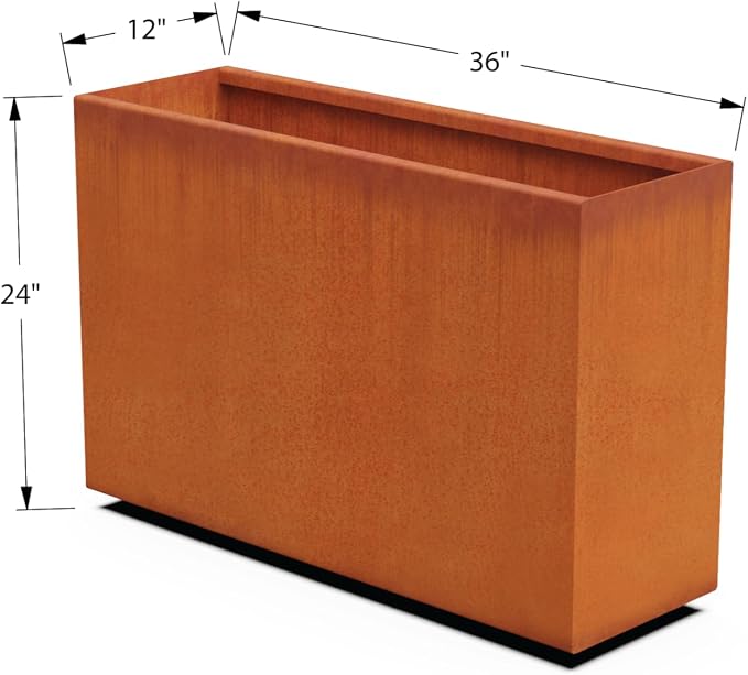 Plantercraft Corten Steel Planter, Large Rectangular Planters - Image 5