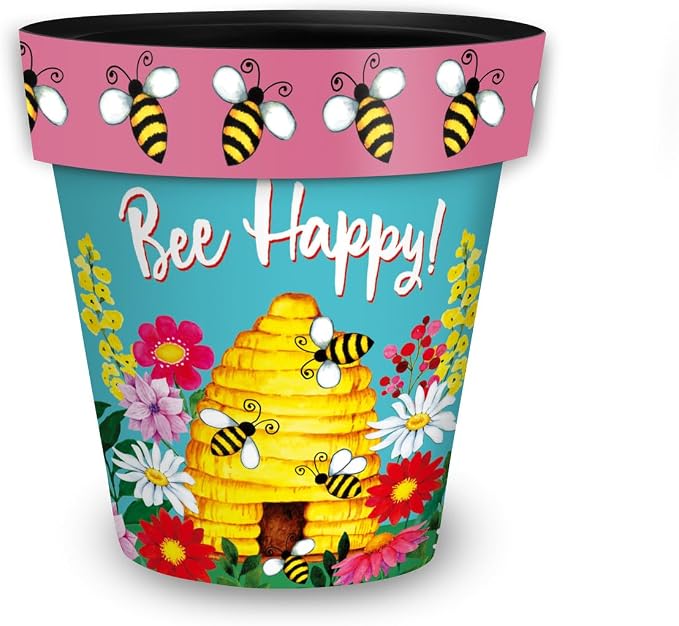 Briarwood Lane Bee Happy Beehive Medium Planter by BriarwoodLane
