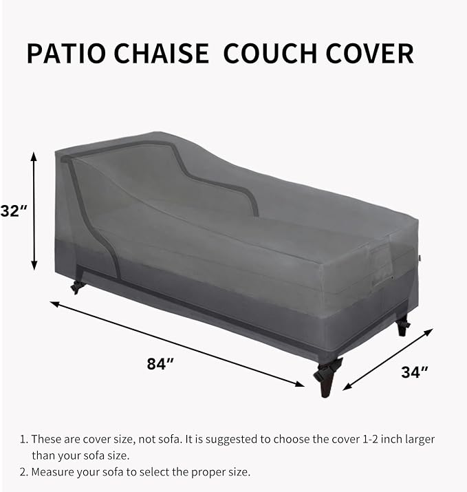 Easy-Going Waterproof Outdoor Chaise Lounge Cover, Heavy Duty Patio Lounge - Image 6