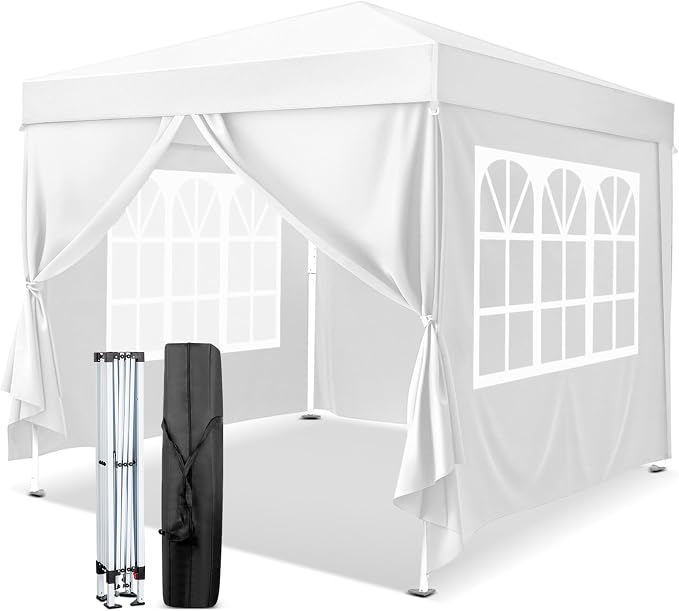 VINGLI Pop Up Canopy Tent with Sidewalls, Outdoor Gazebo Canopy Tent, Patio by VINGLI