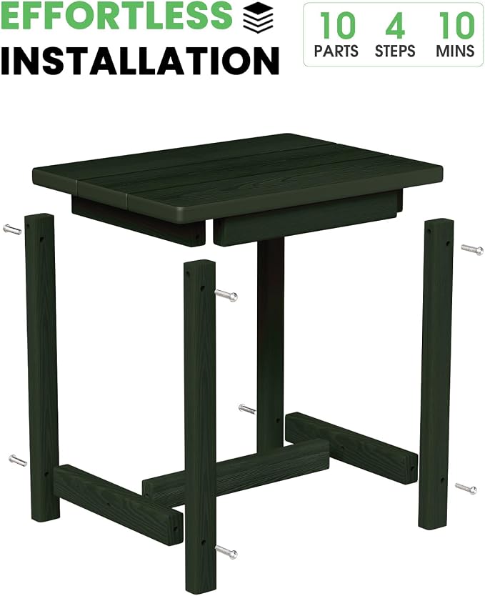 Outdoor Side Table, HDPE Small Outdoor Table, Adirondack Side Tables, Outside - Image 6