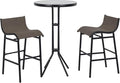 Outsunny 3 Piece Bar Height Outdoor Bistro Set by Outsunny