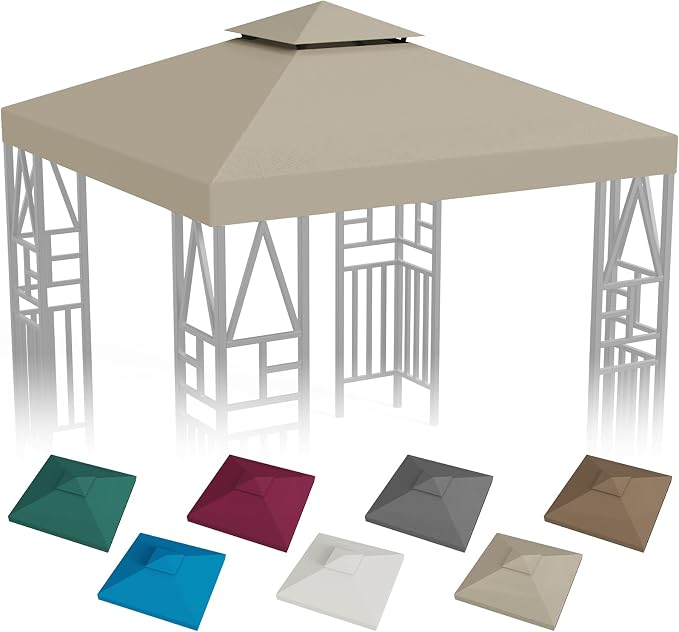 Gazebo Canopy Replacement 10x10ft Outdoor Shelter by ERFEI