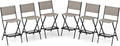 COSTWAY Outdoor Patio Bar Chair Set of 6, Folding Bar Height Stool by COSTWAY