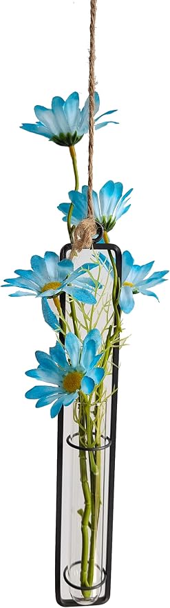 Aoderun Hanging Glass Planter Water Iron Art Hydroponic Vase Transparent Test - Image 4