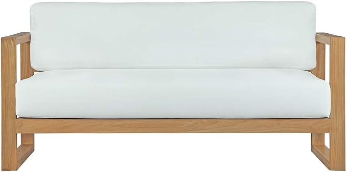 Modway Upland Teak Wood Outdoor Patio Sofa - Image 6