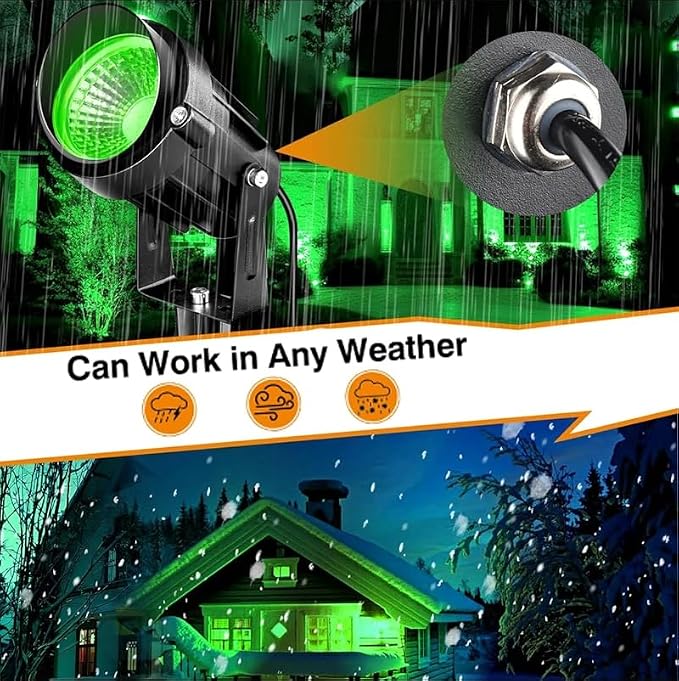 Halloween Christmas Outdoor Spotlights Green Landscape Lights Outdoor Spotlight - Image 4