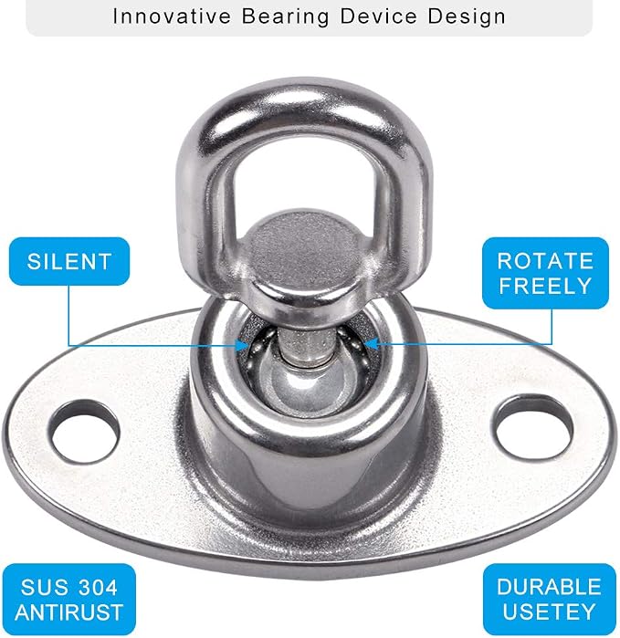 SELEWARE Silent Ball Bearing Swing Hangers, Heavy Duty 360° Rotate Swing Swivel - Image 2