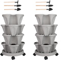 Vertical Planter 4 Tier Stackable Planters Garden Planters Strawberry Herb by GameXcel