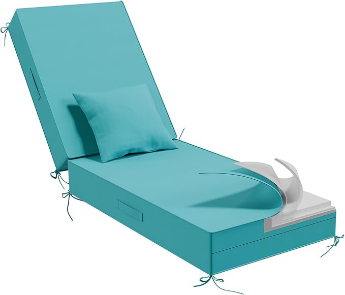 Outdoor Water-Resistant Olefin Chaise Lounge Cushions by Aofeite