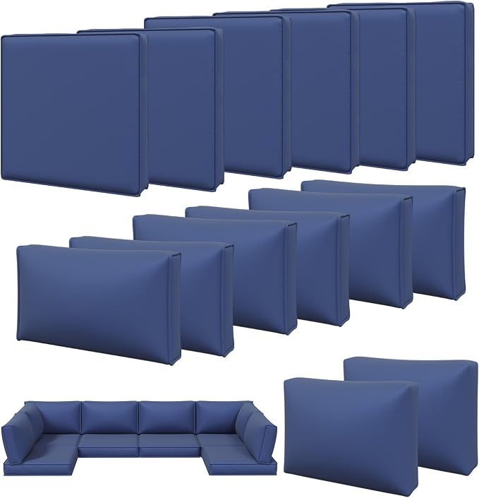 Aoxun 14pcs Patio Cushion Covers Replacement, Waterproof Outdoor Furniture by Aoxun
