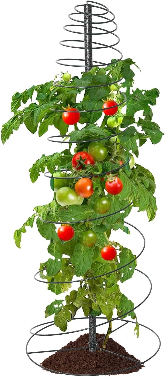 72in Tall Spiral Frame Trellis for Climbing Plants Outdoor, Heavy Duty Metal by EUIJOIP
