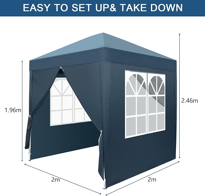 Outvita 6.5x6.5ft Pop Up Canopy Tent, Outdoor Instant Shelter Folding Canopy - Image 5