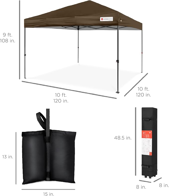 Best Choice Products 10x10ft Pop Up Canopy Tent, Outdoor Shade, 1 Person 1 - Image 9