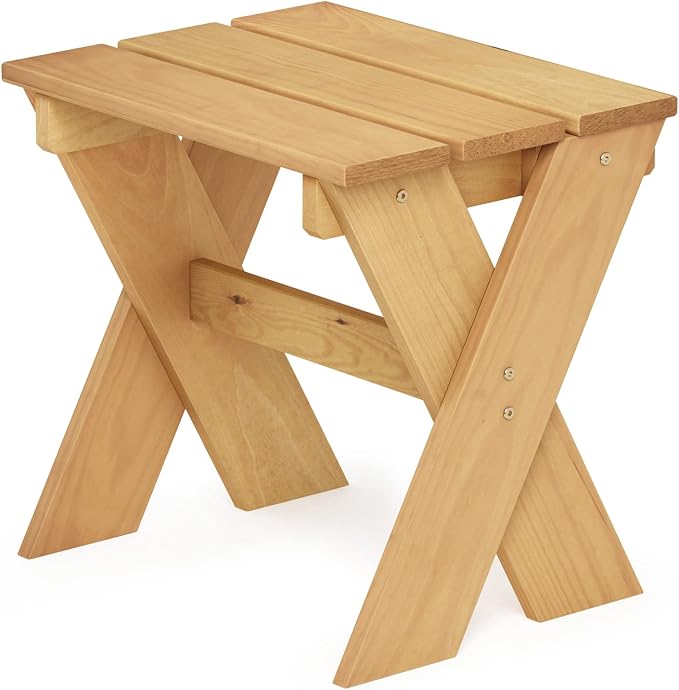 Furinno Tioman Outdoor Side Table Flower Stand, Pine Wood - Image 5
