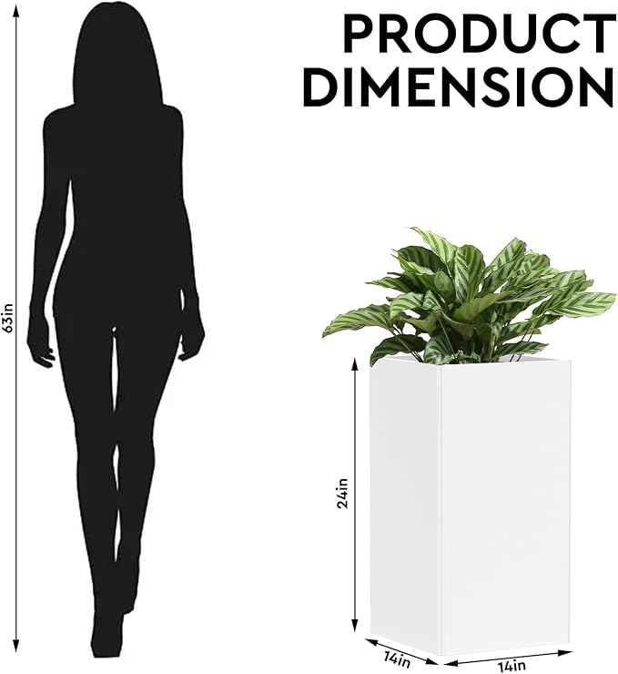 24 Inch Galvanized Steel Planter - Image 4
