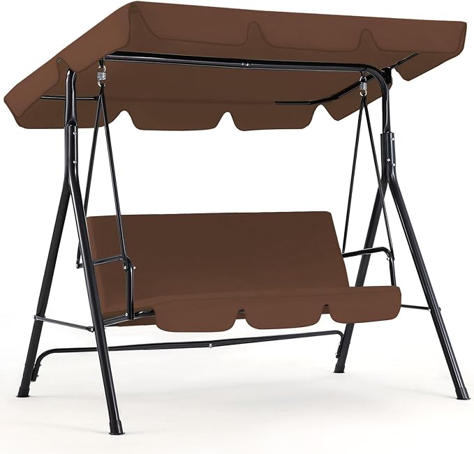 AECOJOY Porch Swing with Stand. 3-Seat Outdoor Clearance Porch Swings - Image 6