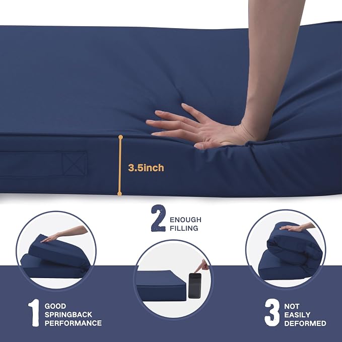 Outdoor Bench Cushion 42 x 18 x 4 Inch, Memory Foam Patio Bench Cushion - Image 4