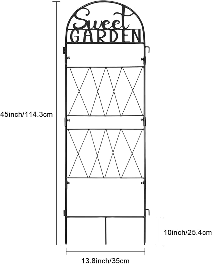 hogardeck 1PC Metal Garden Trellis 45 * 14 inch - Image 3