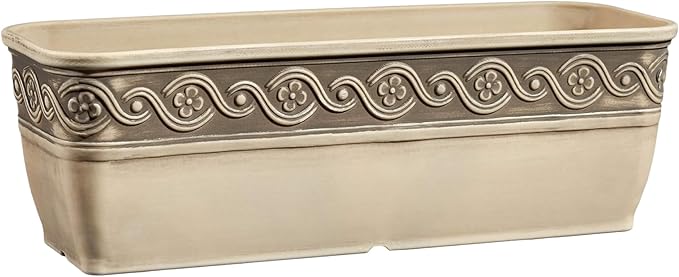 Classic Home and Garden Corinthian Trough Planter, Ivory Ash by ClassicHomeandGarden