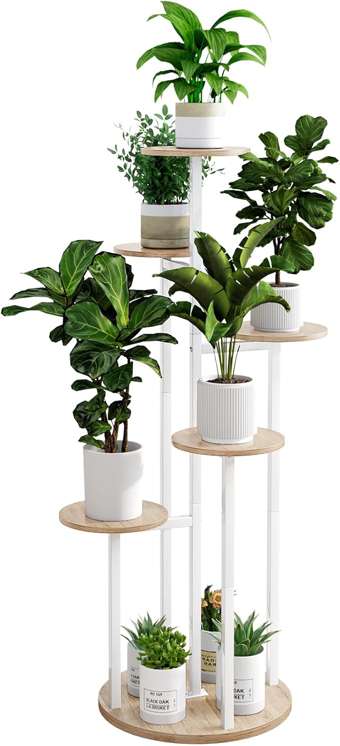 Plant Stand Indoor 6 Tier 9 Potted Multiple Flower Pot Holder by INGIORDAR