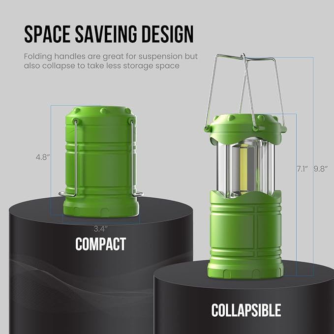 Lichamp LED Camping Lantern, 4 Pack Battery Powered Flashlight - Image 2