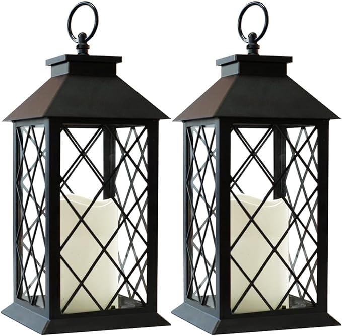 Bright Zeal 2-Pack 13.5" Vintage Candle Lantern by BrightZeal