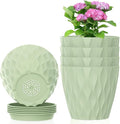 6 inch Plant Pots, 5 Set Water Ripples Flower Pots by Meowell