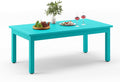 LUE BONA Outdoor Coffee Table Rectangle, 42.5" HDPS Patio Coffee Tables by LUEBONA