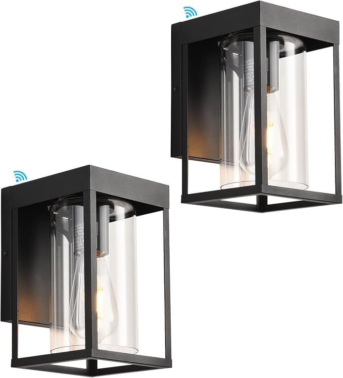 Outdoor Wall Lantern, Dusk to Dawn Outdoor Wall Sconce, Small Waterproof - Image 9