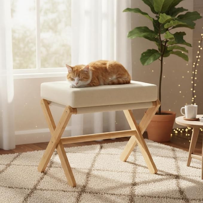 Foldable Foot Stool Ottoman, Modern Foot Rest - Image 8