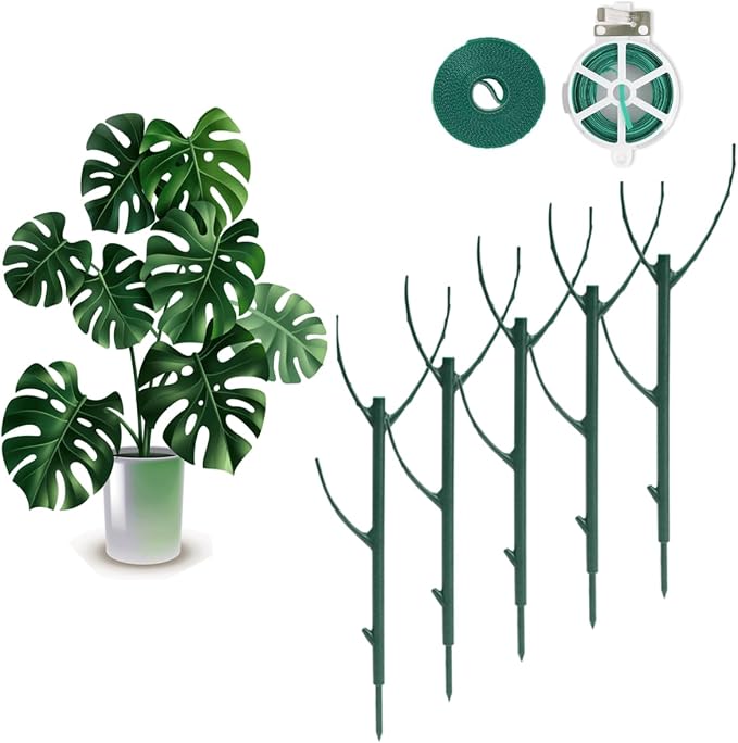 5 Pack Stackable Plant Support Stakes, 38inch Climbing Plant Sticks Structures by YOYOKIT