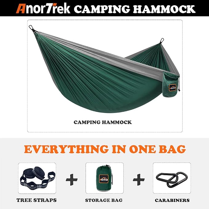 Camping Hammock, Super Lightweight Portable Parachute Hammock - Image 4