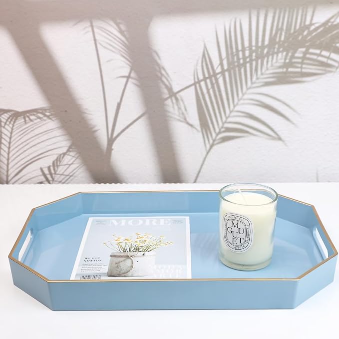 Spsyrine Blue Plastic Serving Tray - Image 3