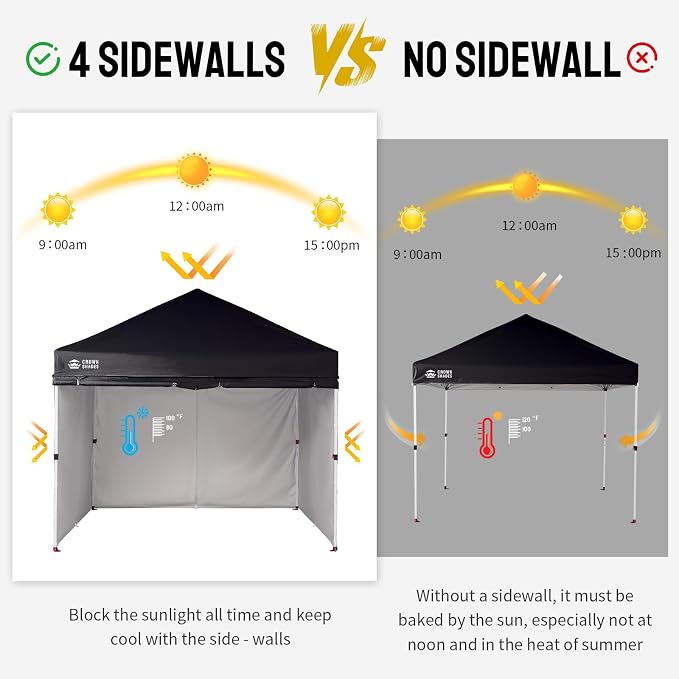 CROWN SHADES 10X10 Comercial Instant Canopy Pop Up Tent - Image 7