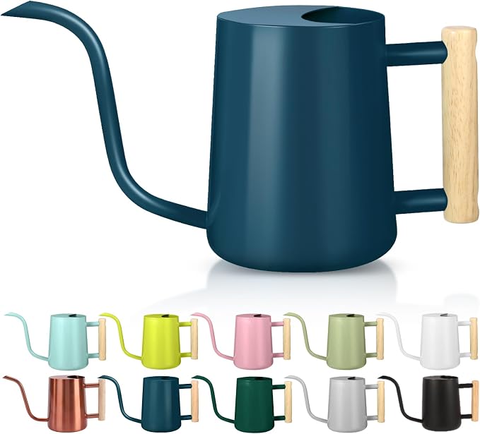 Watering Can Indoor Plants, 35oz Small Stainless Steel Metal Watering Can by GUKJOB