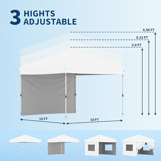 Garvee 10x10 Pop Up Canopy Tent, Heavy Duty Commercial Instant Shelter - Image 6