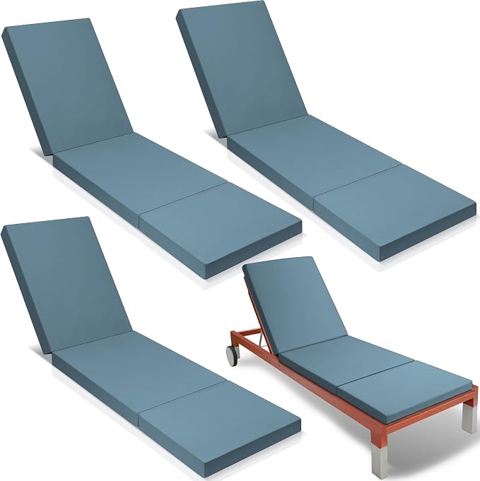 Pinkunn Chaise Lounge Cushion Waterproof Outdoor Lounge Chair Cushions 21 x 72 by Pinkunn