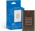 STP2 Vertical Louvered Oil-Rubbed Bronze LED Step Light by NICORLighting