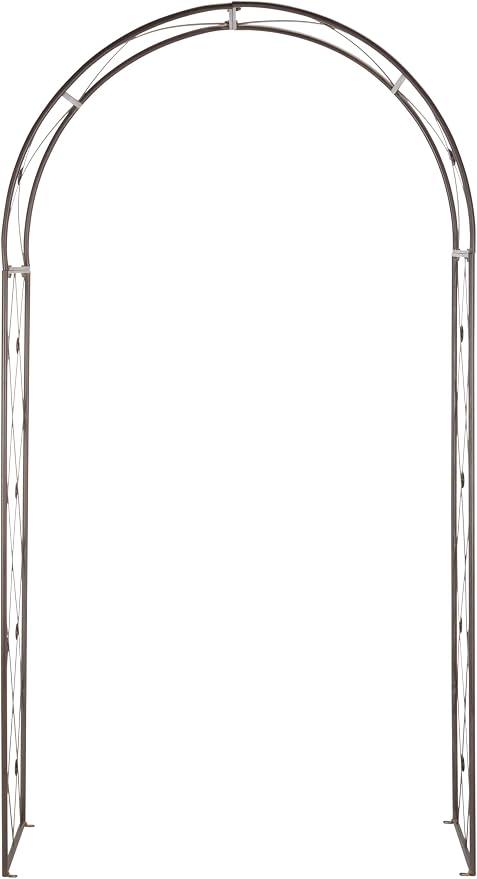 SAFAVIEH Outdoor Collection Atticus Rustic Brown Wrought Iron Lattice Arch by SAFAVIEH
