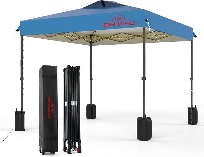 10x10 Pop Up Canopy, Easy Up Canopy Tent, Heavy Duty Tents by BENASS
